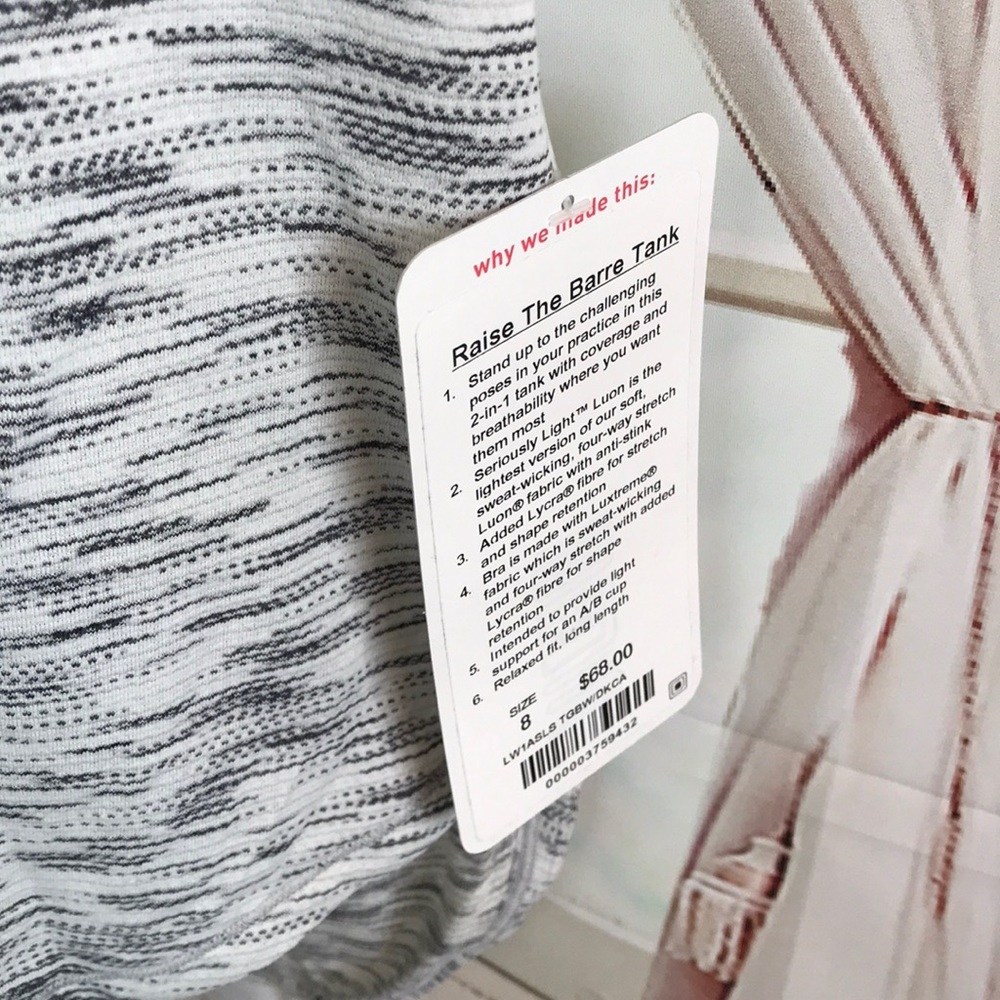 NWT DKCA TIGER LULULEMON RAISE THE BARRE TANK - 10 - Picture 6 of 8